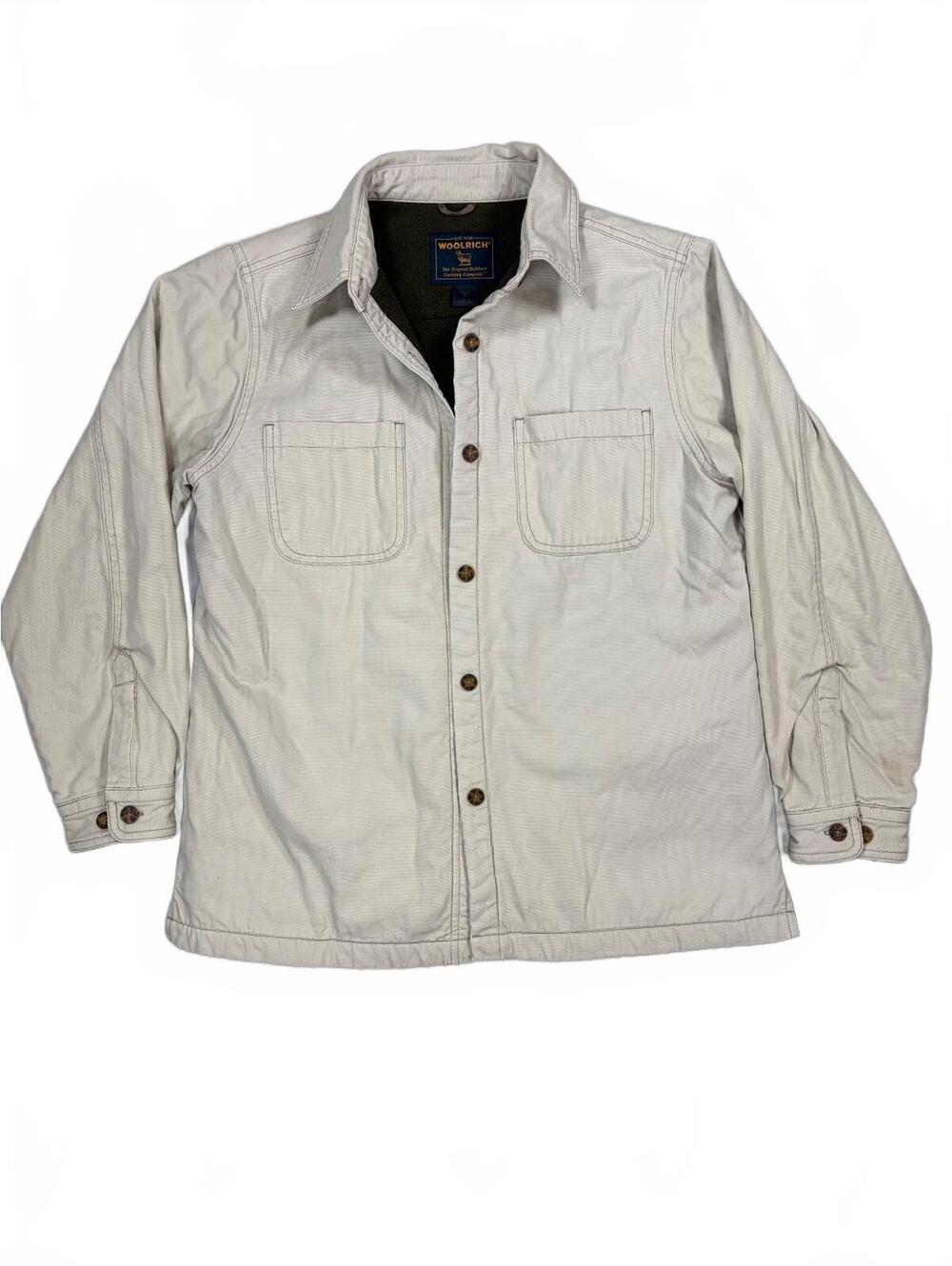 Woolrich Vintage Women's Chore Coat Barn Jacket Fleece Lined Beige Size M